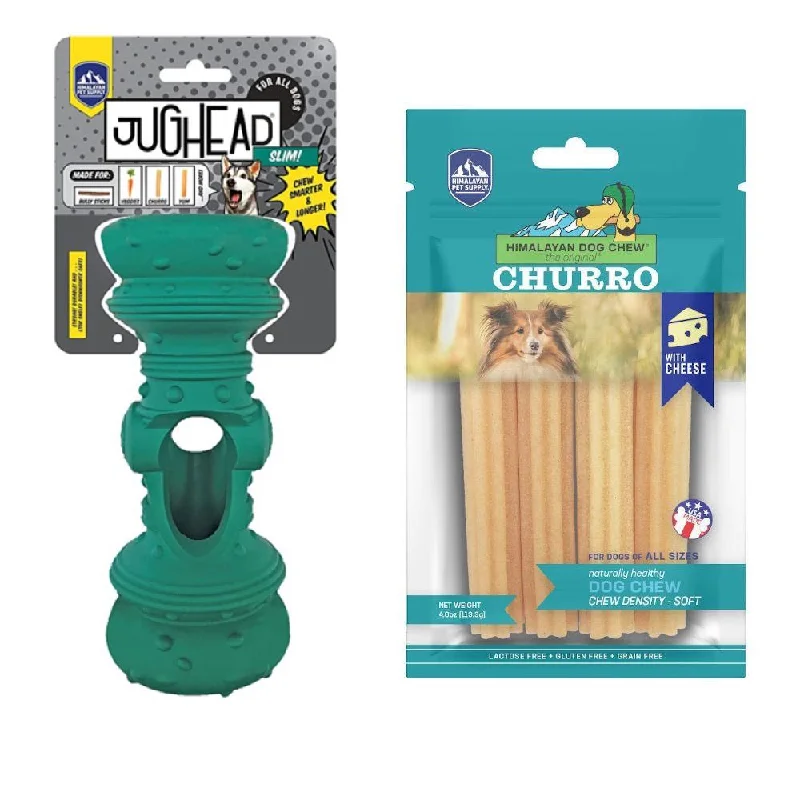 BUNDLE DEAL: Himalayan Dog Toy Jughead Slim Chew Guardian Dog Toy + Churro Dog Chew Set