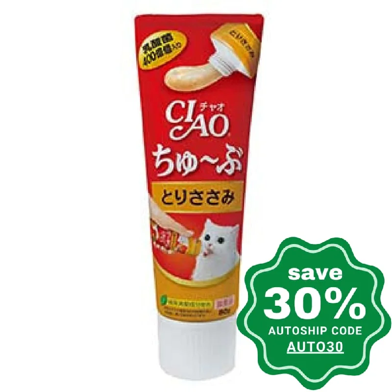 CIAO - Cat Treat Tube - Lactic Acid Bacteria - Chicken Paste - 80G (6 Packs)