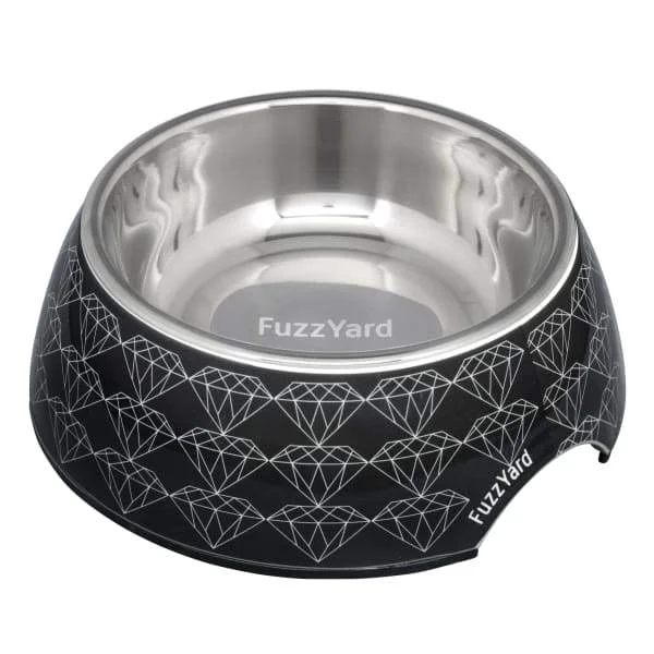 [15% OFF] Fuzzyard Black Diamond Easy Feeder Dog Bowl (3 Sizes)