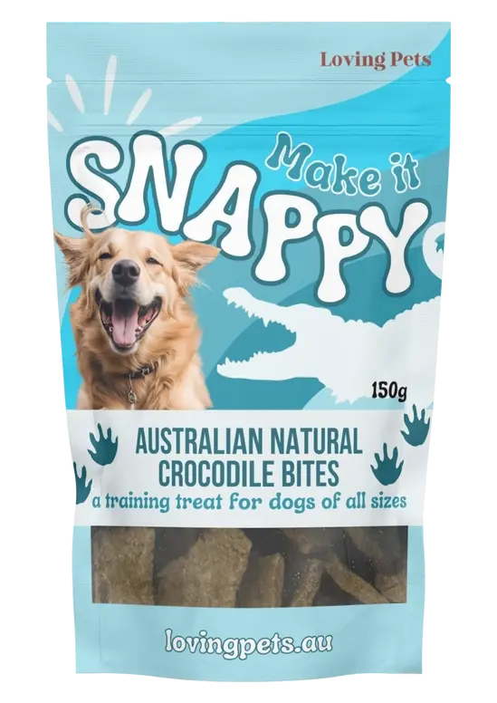 Loving Pets Australia Make It Snappy Crocodile Bites Dog Treats 5.29 oz