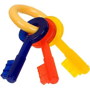 Nylabone Puppy Teething Keys; available in 3 sizes.